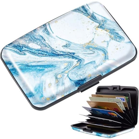 Mini Credit Card Holder, RFID Blocking Slim Hard Card Case ID Case Travel Wallet - Picture 1 of 7